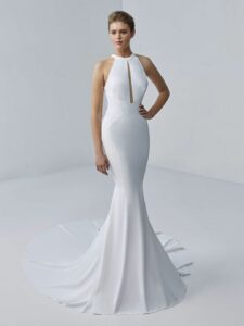 Trouwjurk Yvaine Enzoani valkengoed