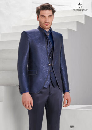 donker blauw trouwpak