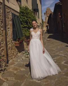 Modeca Gray Trouwjurk