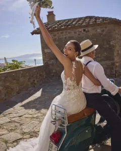 Modeca Gray Trouwjurk