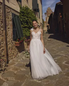 Modeca Gray Trouwjurk