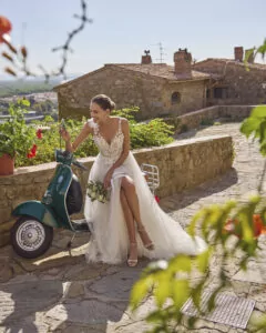 Modeca Gray Trouwjurk